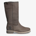 Bambina Igloo botas de piel con forro interior de pelo natural. gris